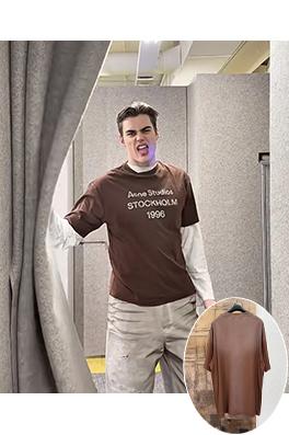 アクネストゥディオズ Acne Studios レタープリント ダメージ半袖Tシャツ