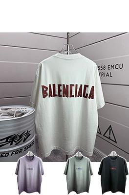 バレンシアガスーパーコピー Balenciaga 洗いざらしのクルーネック半袖Tシャツ