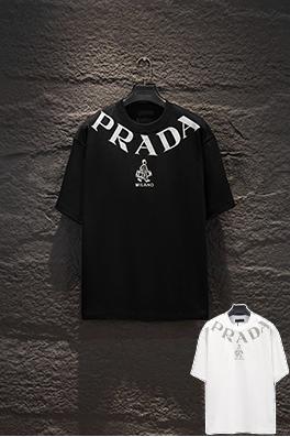 プラダ PRADA 新作フロックプリント半袖Tシャツ
