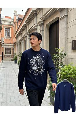 ルイヴィトンコピー 限定の馬年インレイ文字ジャカードニットセーター