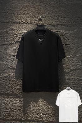 プラダ スプライスメタルシリコン半袖Tシャツ