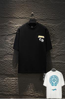 クロムハーツスーパーコピー 新作プリントラインストーン半袖Tシャツ