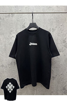 クロムハーツスーパーコピー 新作アップリケクロスステッチタッセル半袖Tシャツ