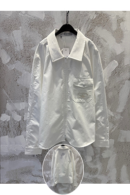 ディオール Dior For My Real Friends ホワイトの軽量コットンジップアップシャツジャケット