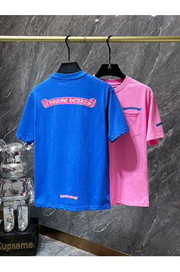 クロムハーツ ドーパミンブルーピンクローラー半袖Tシャツ