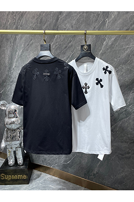 クロムハーツ ヘビーデューティーパッチワークレザークロス半袖Tシャツ