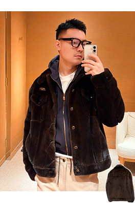 ルイヴィトンスーパーコピー ミンクファーカラージャケット