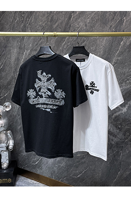 クロムハーツ 馬蹄とサンスクリット十字の刺繍が施された半袖Tシャツ