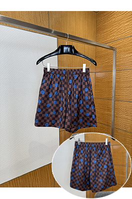 ルイヴィトンスーパーコピー チェック柄の水玉模様のカジュアルショートパンツ