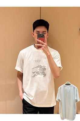 バーバリー BURBERRY 馬上騎士ロゴ刺繍半袖Tシャツ