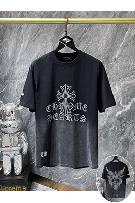 クロムハーツ サンスクリットクロスラインストーングラデーションウォッシュ半袖Tシャツ