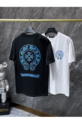 クロムハーツスーパーコピー 馬蹄サンスクリット十字刻印半袖Tシャツ