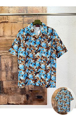 グッチ 迷彩柄半袖シャツ