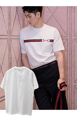 グッチ Gucci ストライプ ホースビットプリント 半袖Tシャツ