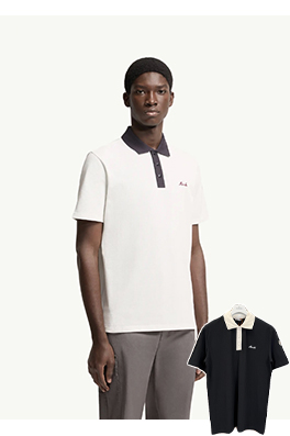 モンクレール Moncler 刺繍入り半袖ポロシャツ