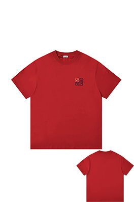 ロエベスーパーコピー 新作スモールロゴ刺繍半袖Tシャツ