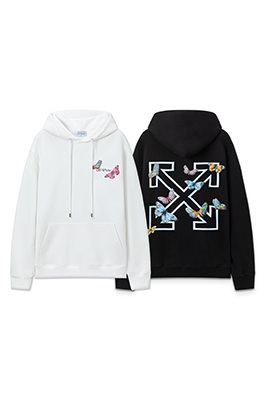 オフホワイトコピー off white バタフライアロー ルーズフード付きスウェットシャツ