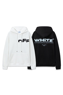 オフホワイト off white 新しいレタープリントのゆったりとしたフード付きスウェットシャツ