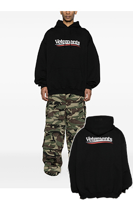 ヴェトモンスーパーコピー VETEMENTS 新しいフロントとバックのロゴパーカー