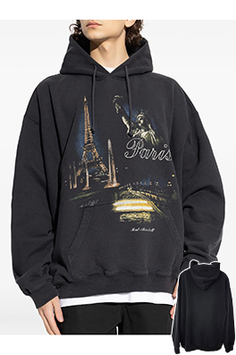 ヴェトモン シティデジタルダイレクトインジェクションウォッシャブルフード付きスウェットシャツ