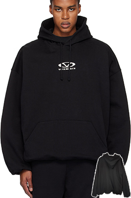 ヴェトモンスーパーコピー ダブルレイヤーフード付きスウェットシャツ