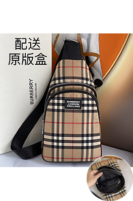 バーバリー 限定ロゴ柄ジャカードストライプメッシュチェストバッグ