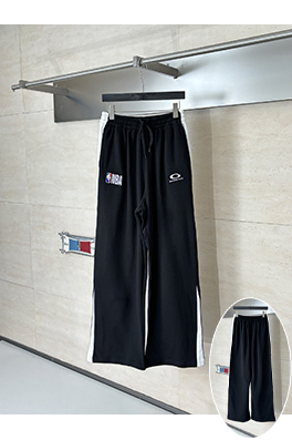 バレンシアガ NBAとの共同ブランド円形刺繍入りストレートレッグカジュアルパンツ