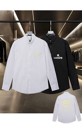 バレンシアガ Balenciaga WiFi バレンタインデー限定の蛍光カラーチェンジロゴプリント長袖ルーズフィットシャツ