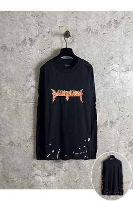 バレンシアガ Balenciaga ライトニングレターリップドロングスリーブシャツ