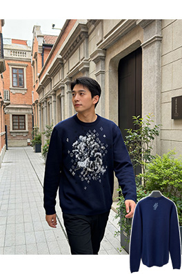 ルイヴィトンコピー 限定の馬年インレイ文字ジャカードニットセーター