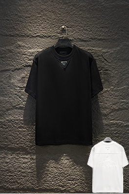 プラダ スプライスメタルシリコン半袖Tシャツ