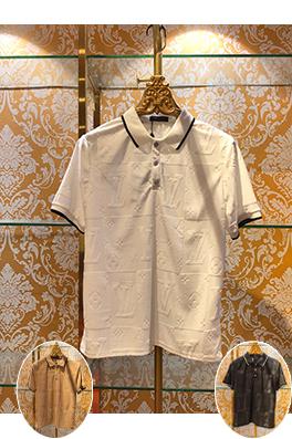 ルイヴィトンスーパーコピー 新モデル柄ジャカードニット半袖ポロシャツ