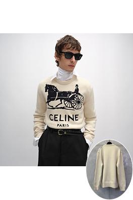 セリーヌコピー CELINE レタープリントの馬車ロゴニットウェア