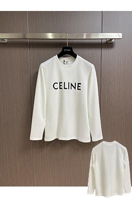 セリーヌ CELINE クラシックなブランドロゴプリントクルーネック長袖シャツ