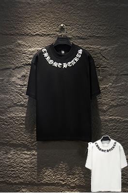 クロムハーツコピー クラシックなダメージの刺繍り半袖Tシャツ