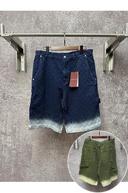 グッチ ブランドのダブルGロゴが入ったジャカード織りのストレートレッグ フルレングス ショーツ