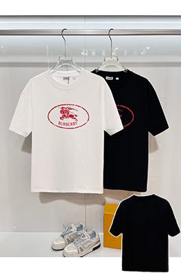 バーバリー BURBERRY ブランドのクラシック赤い軍馬のロゴがエンボスされたクルーネック半袖Tシャツ