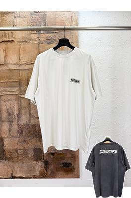 バレンシアガ Balenciaga リップドプリント半袖Tシャツ
