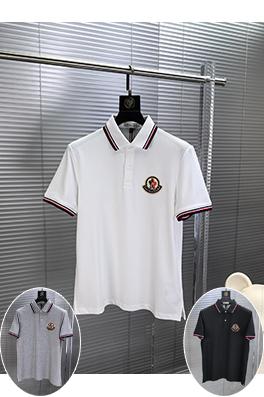 モンクレール 新作の襟付き半袖ポロシャツ