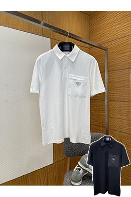 プラダスーパーコピー トライアングルロゴポケット半袖ポロシャツ