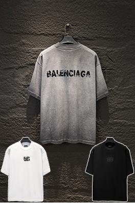 バレンシアガ Balenciaga クラシックなダメージと破れをした半袖Tシャツ