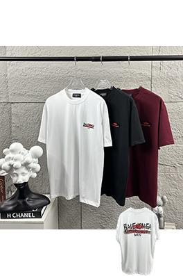 バレンシアガ Balenciaga クラシックなシリコンフロックの半袖Tシャツ