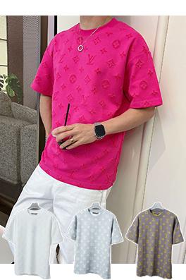 ルイヴィトンスーパーコピー クラシックロゴジャカード半袖Tシャツ
