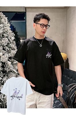 ルイヴィトン カラーブロック刺繍入り LV 半袖Tシャツ