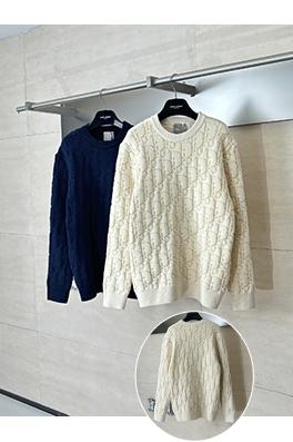 ディオールコピー Oblique 全面ジャカードプルオーバーニットセーター