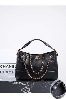 シャネル レディースクラフトマンシップシリーズカーフスキン横型ショッピングバッグ