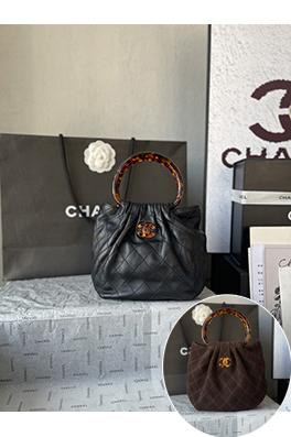 シャネル レディース秋冬コレクション AS6022 べっ甲ハンドルバケットバッグ