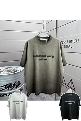 アレキサンダーワン Alexanderwang クラシックなダメージのクルーネック半袖Tシャツ