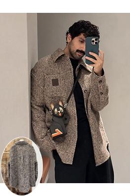 ロエベブランドスーパーコピー レザーロゴウールコート