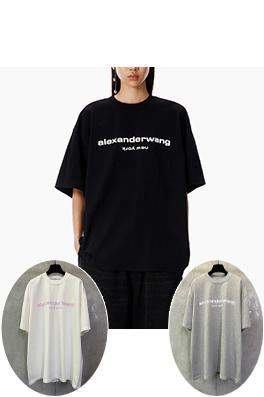 アレキサンダーワンスーパーコピー Alexander wang レターロゴフォームプリント半袖Tシャツ